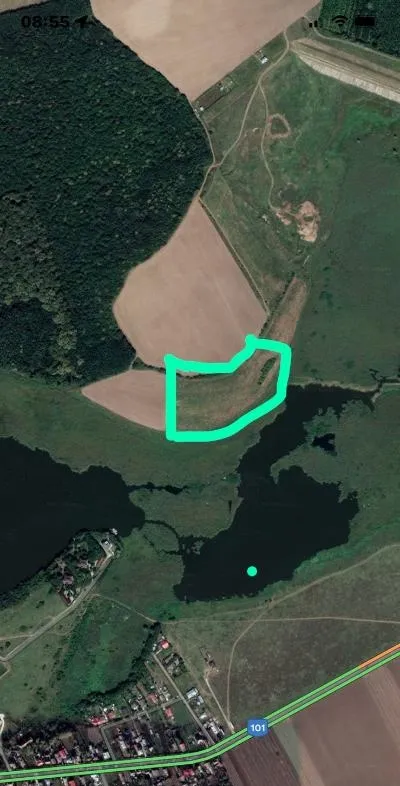 Gradistea Caldarusani teren cu deschidere la lac