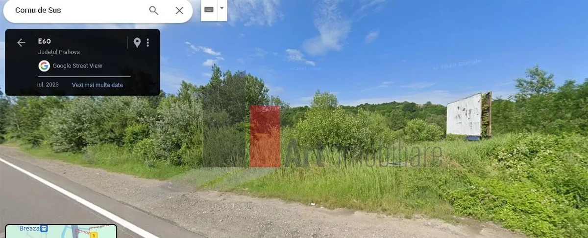 Breaza Cornu iesire la dn 1 teren de vanzare