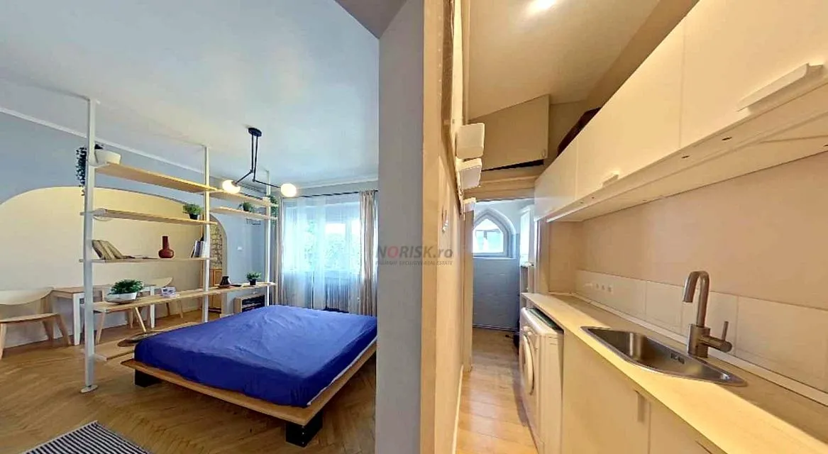 Constantin Kiritescu nr 25 central location architect designed studio Turnkey Airbnb investment