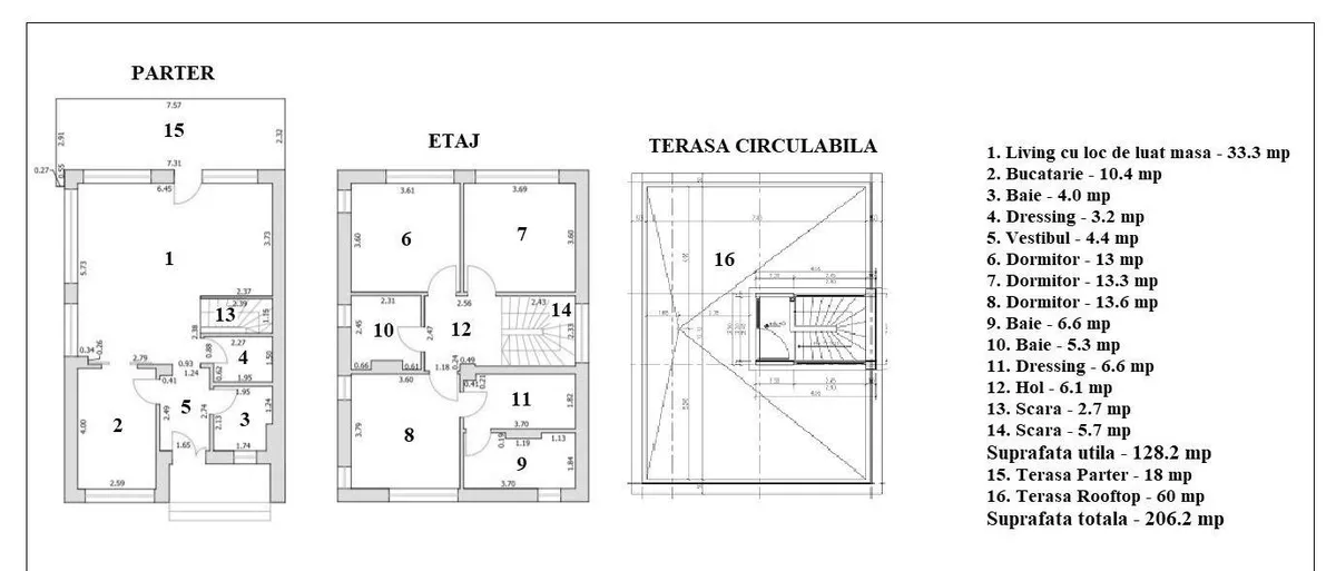 Tunari The Class Villas 3 casa 4 camere teren 300 mp
