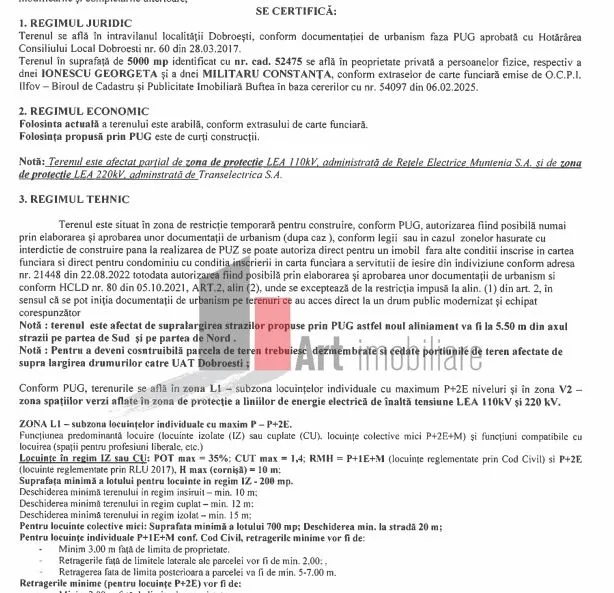 Ilfov Teren Bucuresti / Dobroesti tripla deschidere