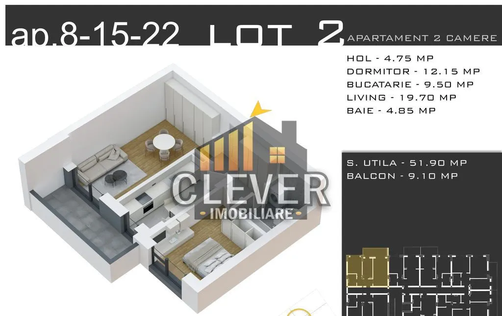 Pallady Apartament 2 cam 0 Comision Acces Metrou Teclu