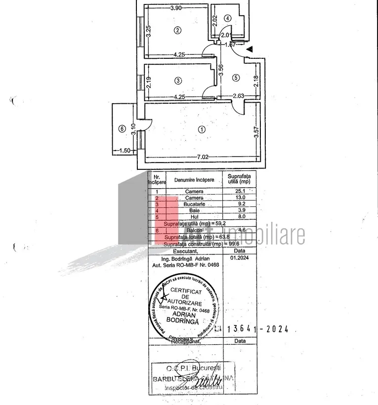 Apartament apartament 2 camere Exigent Faza 5 Lujerului
