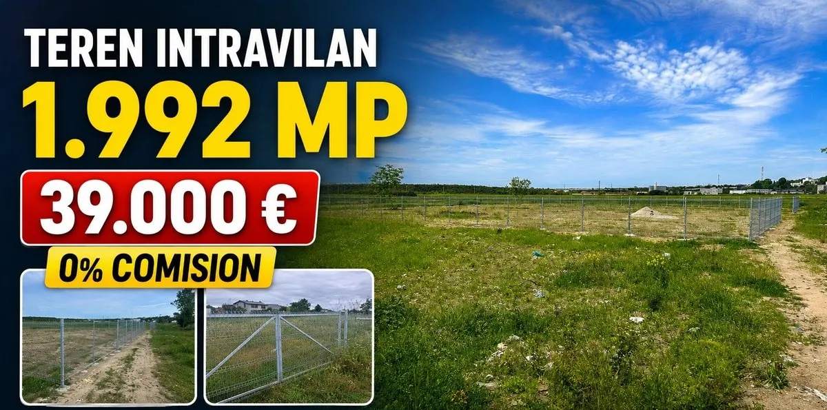 Teren intravilan 1992 mp Gradistea Comana