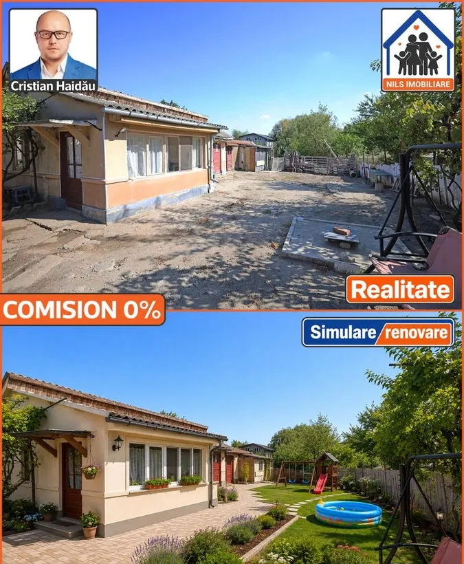 Doua case cu teren de 1047mp la pret de apartament Stefanesti if