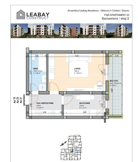 Garsoniera noua Leabay Residence