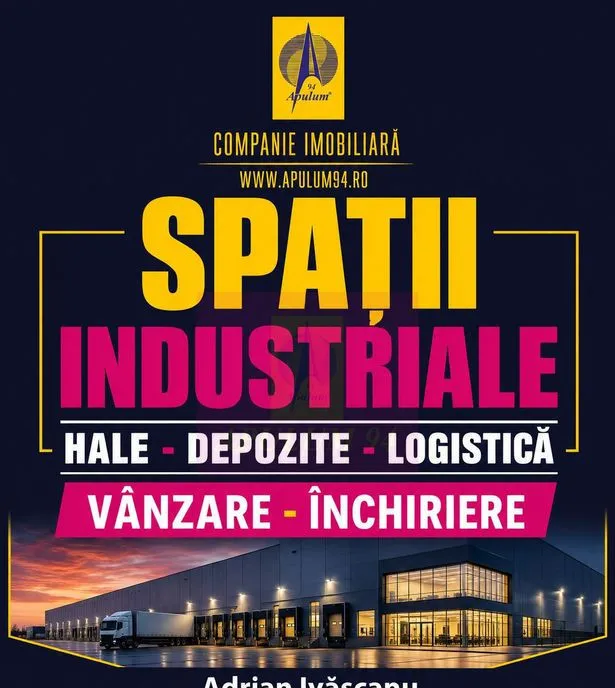 Hale spatii industriale si terenuri Vanzare si in