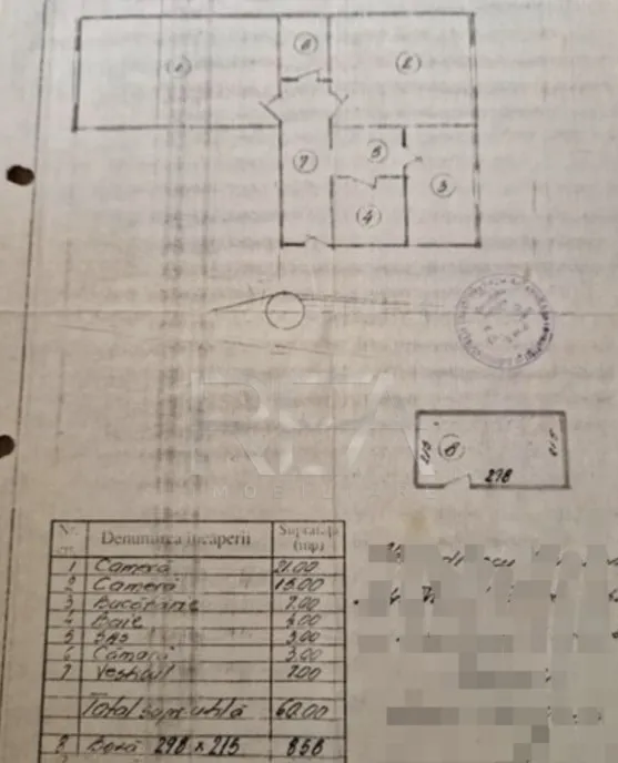 2 camere decomandat boxa 69mp bloc rusesc Orizont Afi