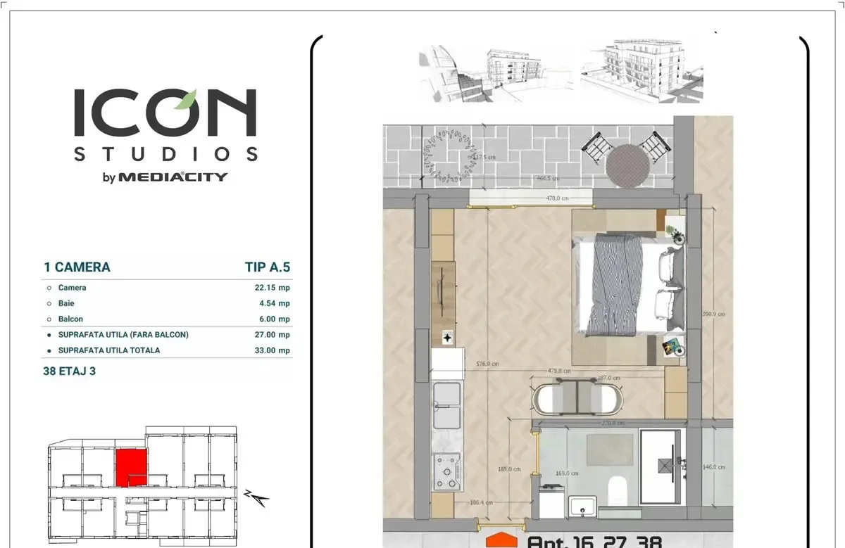 Mosilor icon Studios garsoniera